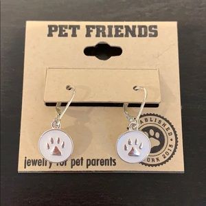 Paw Print Dangle Earrings